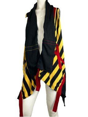 S Simon Chang Cotton Color block Knit Vest Top Lagenlook Tunic